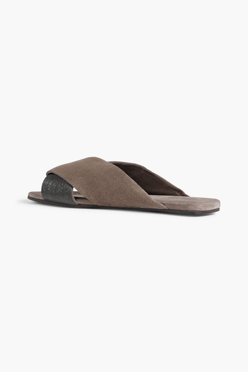 BRUNELLO CUCINELLI Bead-embellished suede sandals