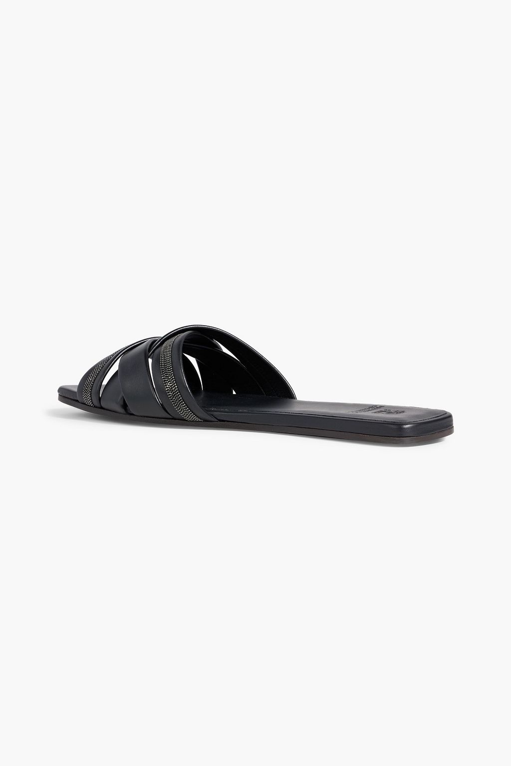 BRUNELLO CUCINELLI Bead-embellished leather sandals