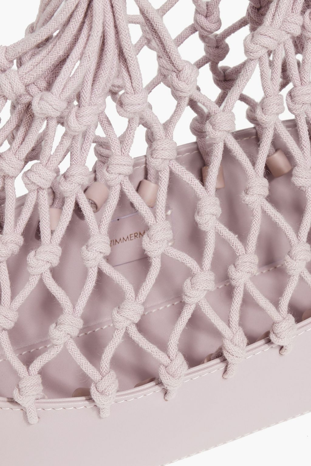ZIMMERMANN Macramé and leather tote