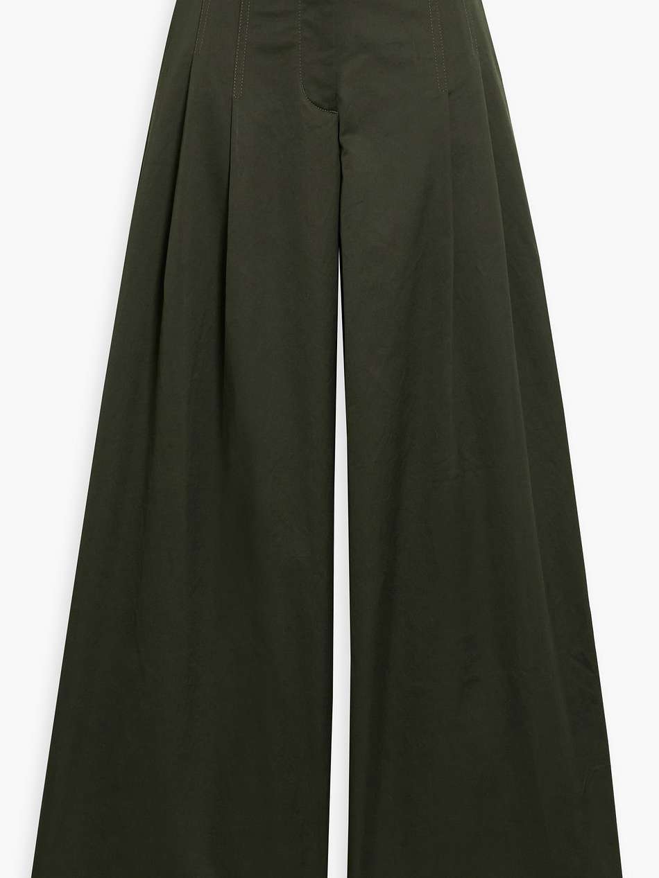 bennett cotton-blend sateen wide-leg pants
