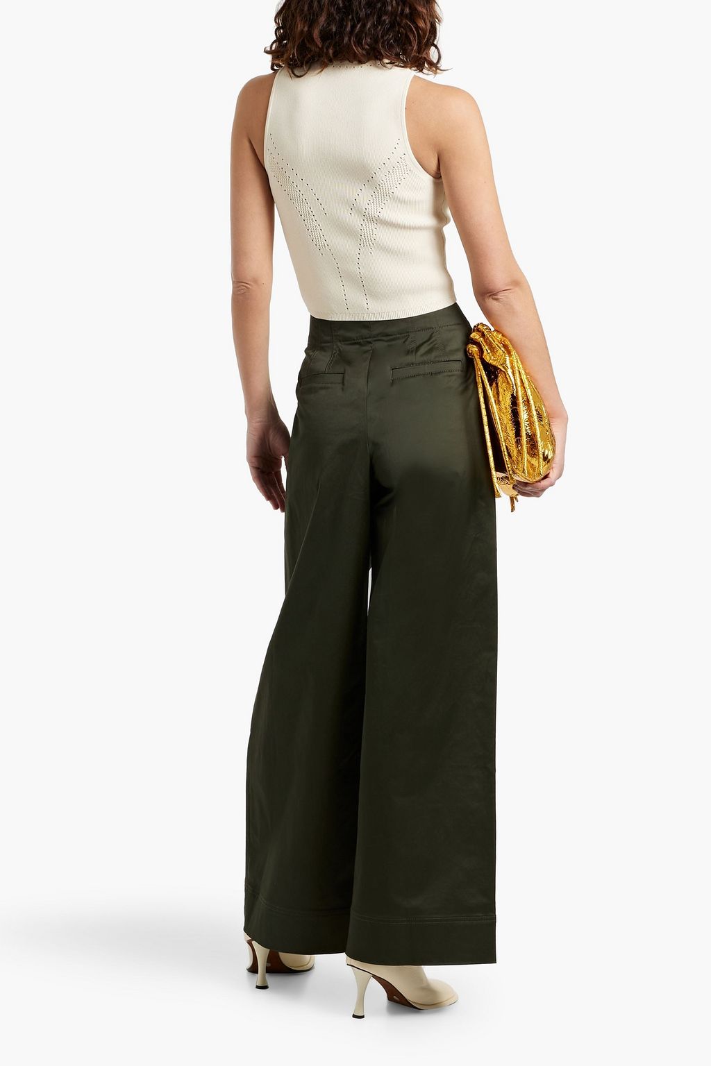 A.L.C. Tara pointelle-knit tank