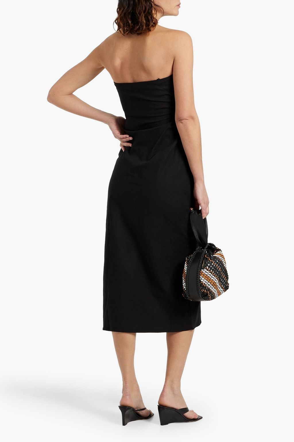 A.L.C. Charlotte wrap-effect cotton-blend halterneck midi dress