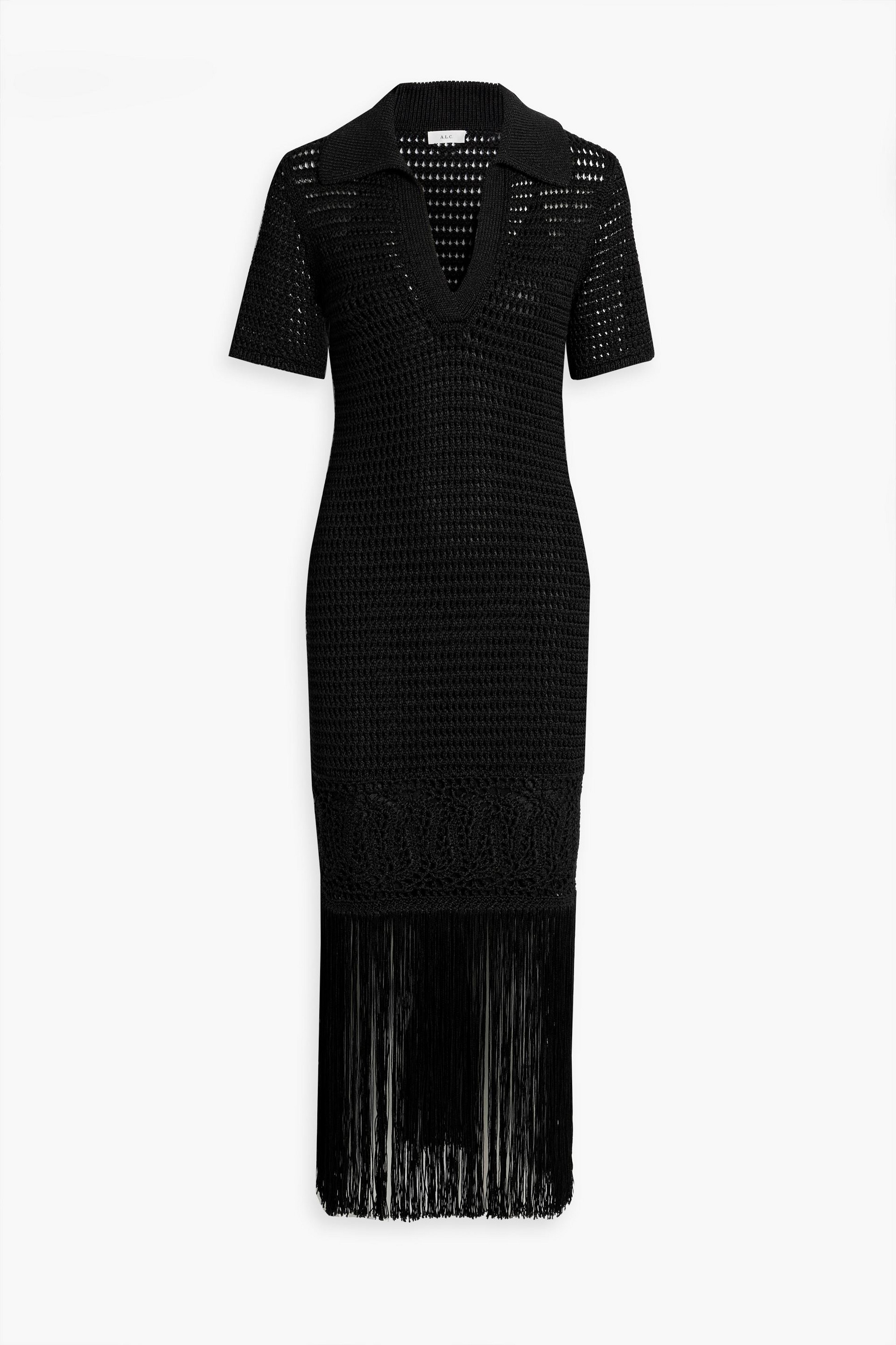 A.L.C. Valerie fringed crochet midi dress