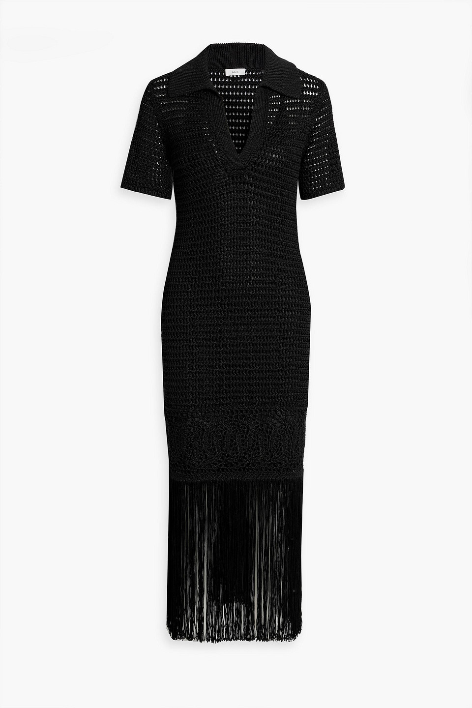 Valerie fringed crochet midi dress