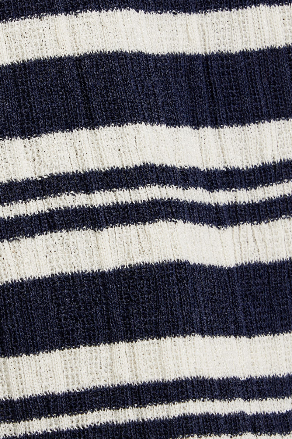 A.L.C IRIS STRIPED RIBBED COTTON-BLEND TANK