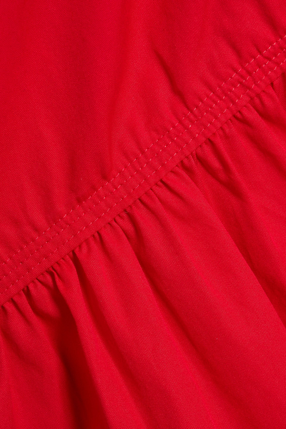 A.l.c . Camila Tiered Cotton Poplin Minidress In Red