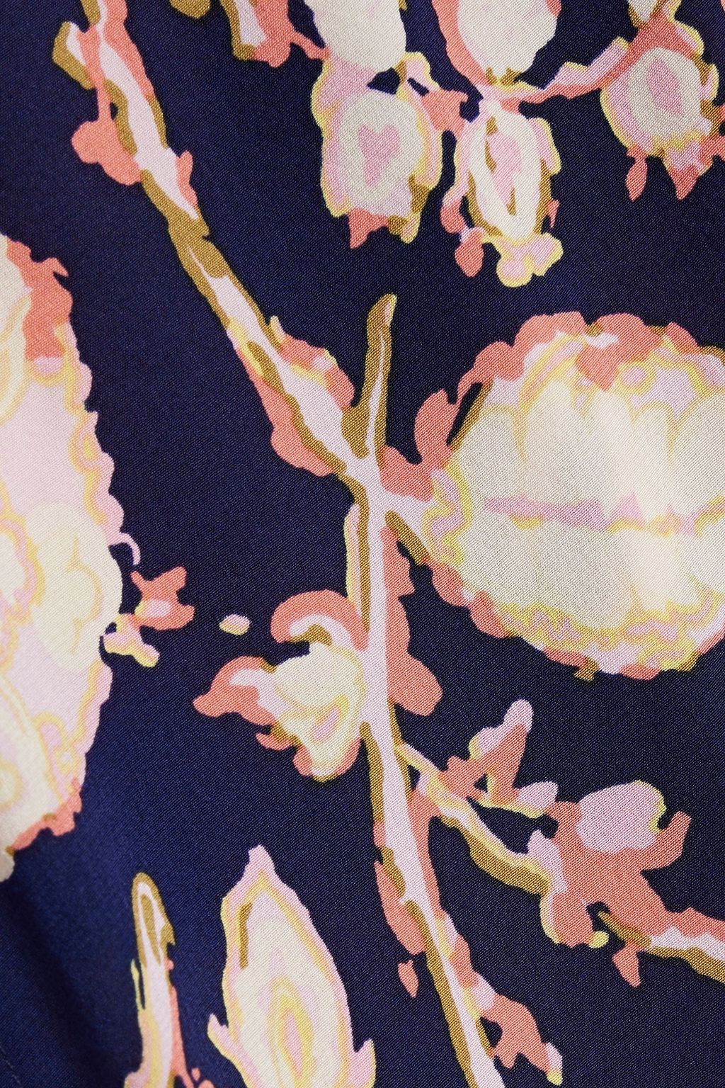 A.L.C. Remy draped printed silk-blend crepe de chine midi dress