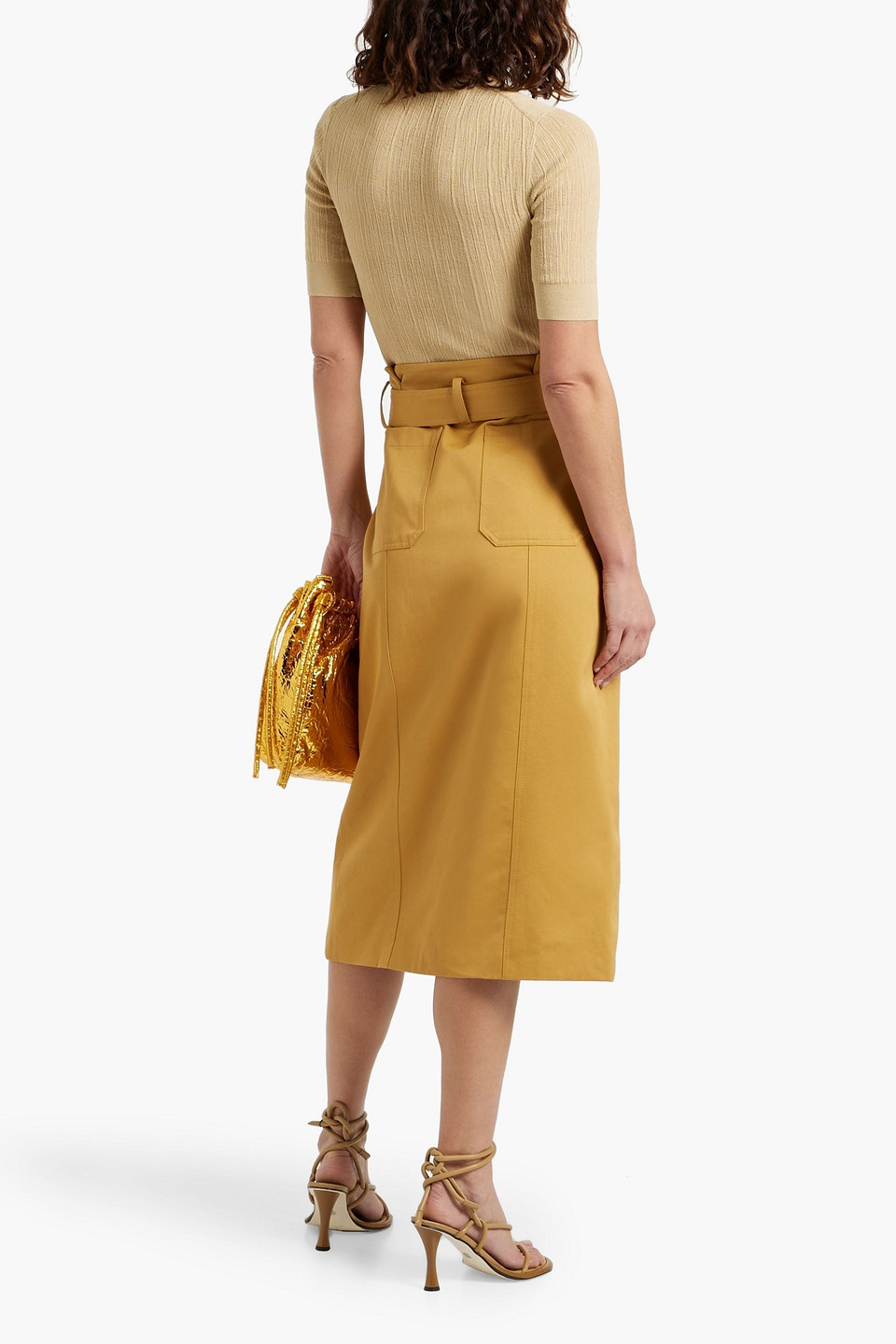 A.L.C FISHER RIBBED COTTON-BLEND TOP