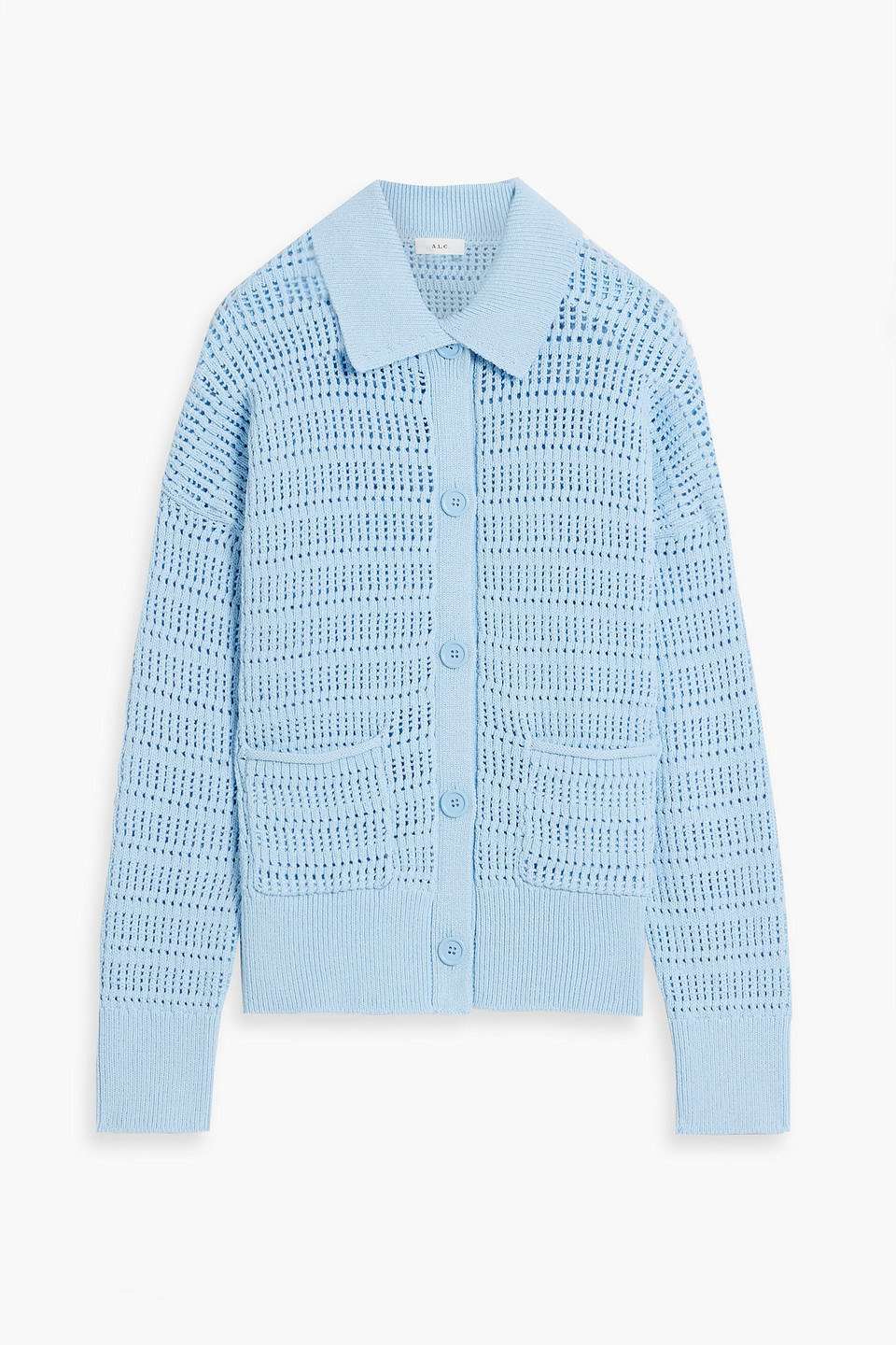 Kingsley open-knit cotton-blend cardigan
