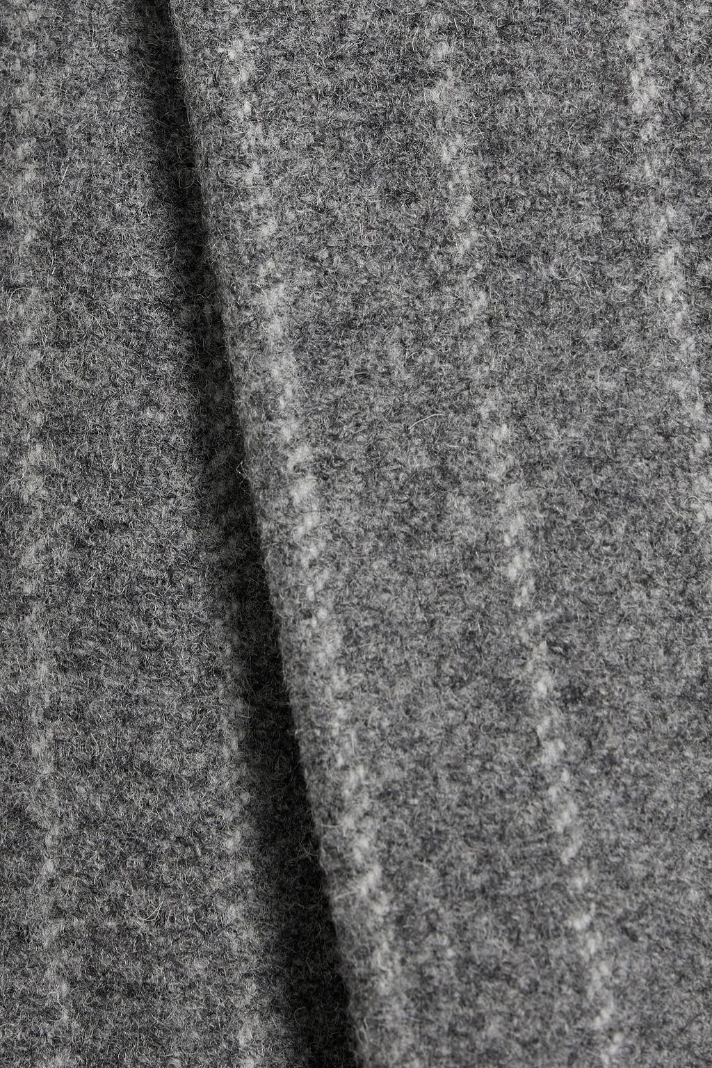 ANOTHER TOMORROW Pinstriped wool-blend flannel wide-leg pants