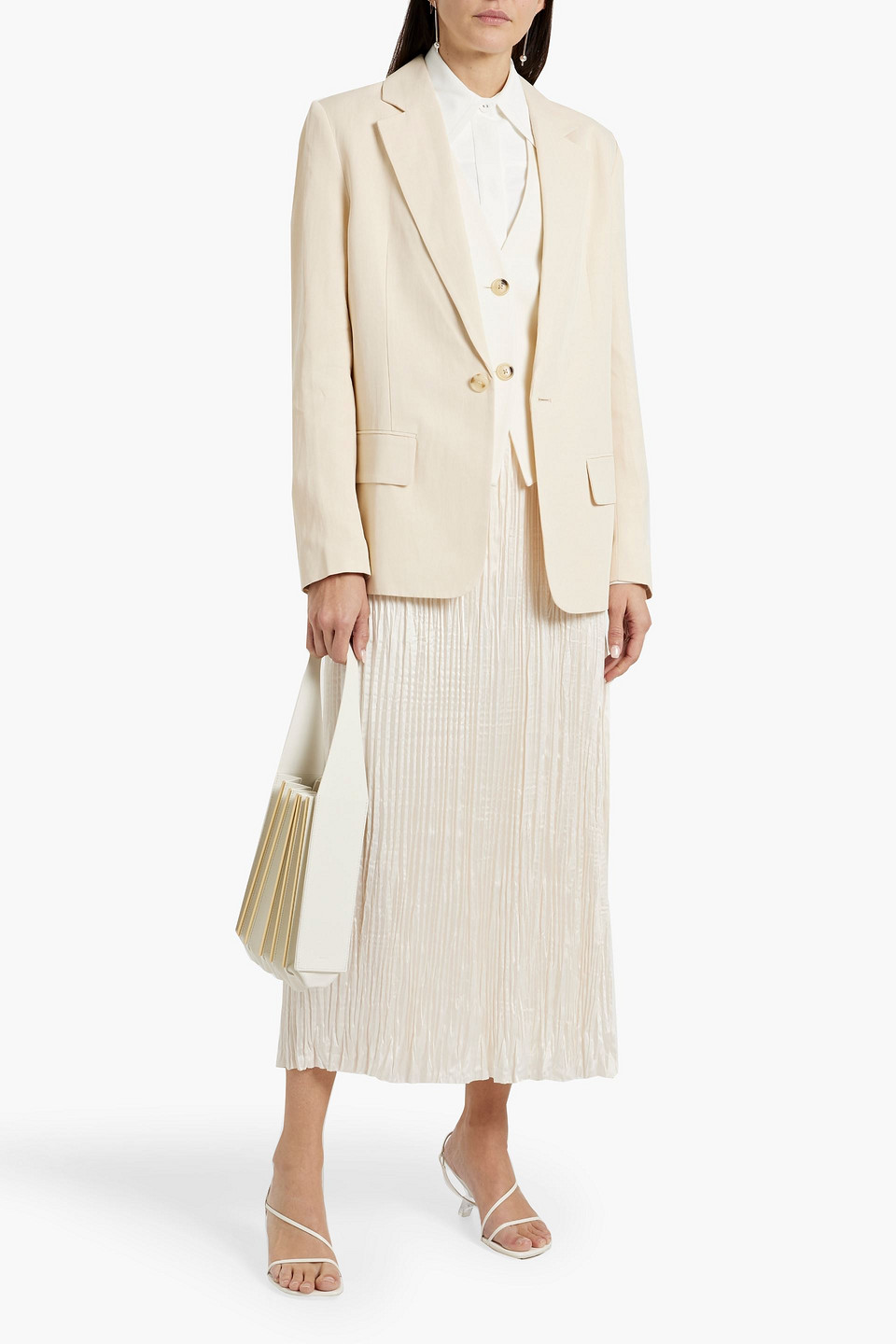 Shop A.l.c Arlo Ii Twill Blazer In Ecru