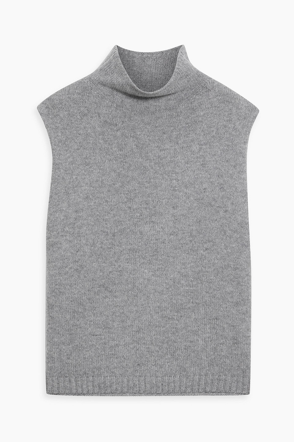 Lisa Yang Tova Cashmere Turtleneck Vest In Gray