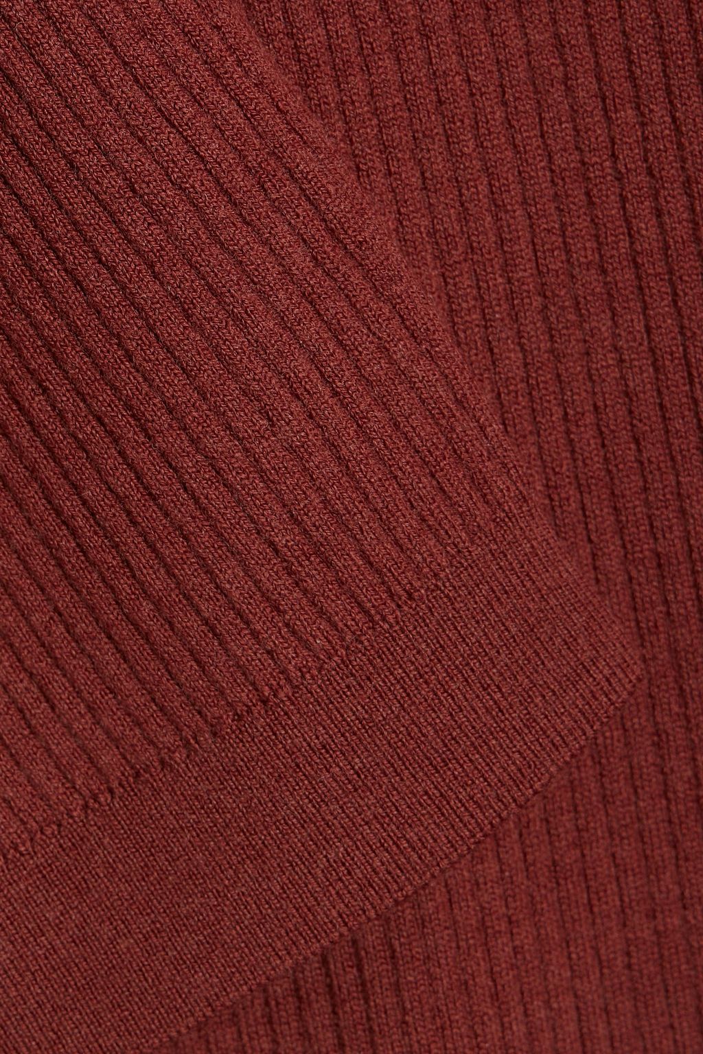 ANOTHER TOMORROW Ribbed wool-blend turtleneck midi dress