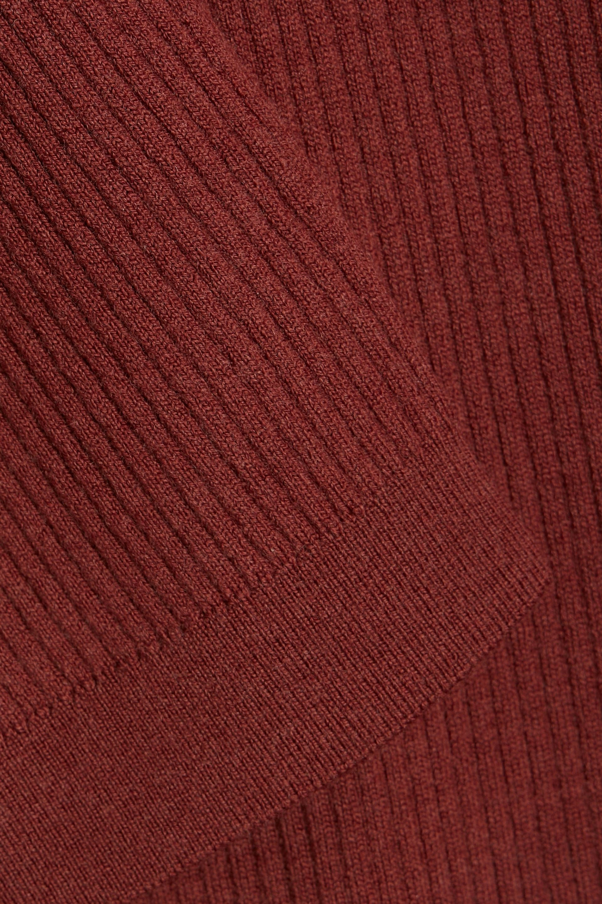 Another Tomorrow Ribbed wool-blend turtleneck midi dress thumbnail