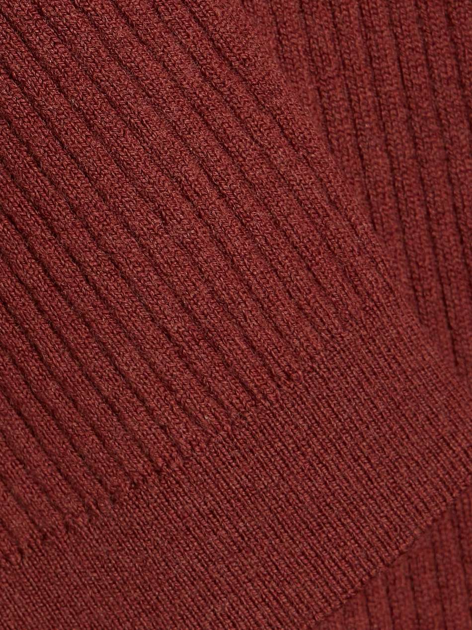 ribbed wool-blend turtleneck midi dress