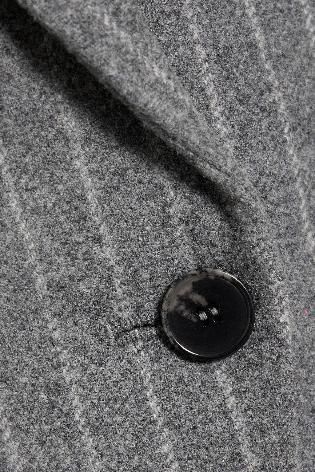 ANOTHER TOMORROW Pinstriped wool-blend flannel blazer