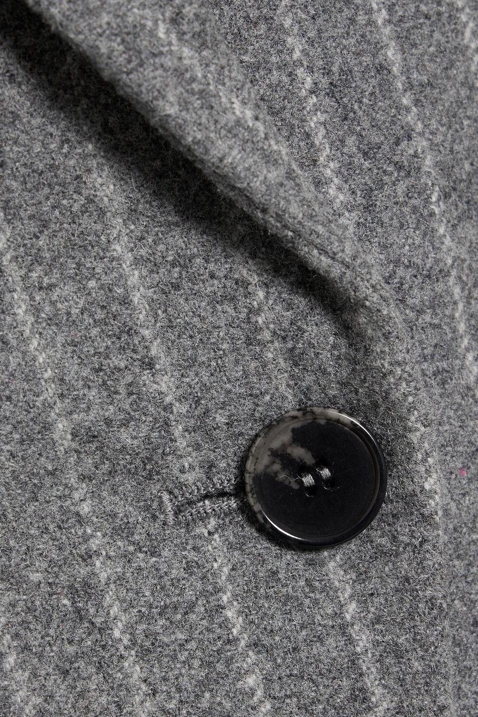 ANOTHER TOMORROW PINSTRIPED WOOL-BLEND FLANNEL BLAZER