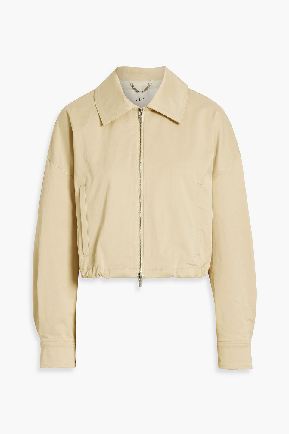 A.l.c Harry Cropped Cotton-blend Jacket In Beige