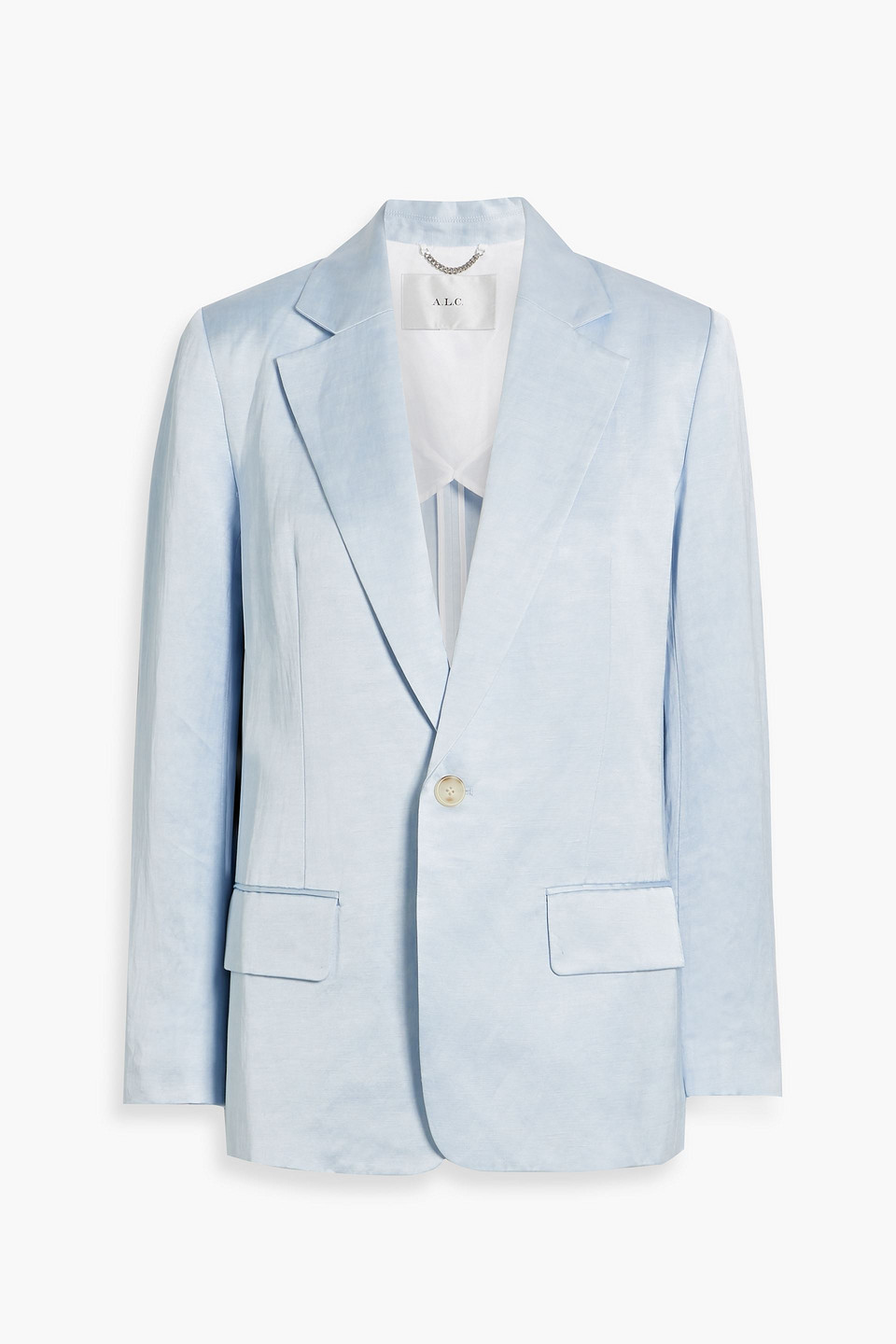 A.l.c Arlo Ii Linen-blend Shantung Blazer In Light Blue
