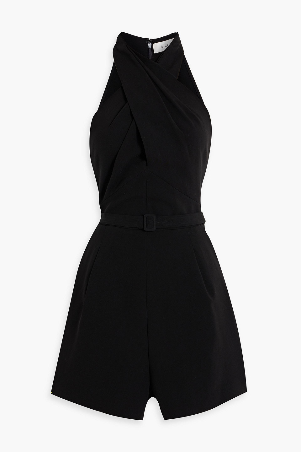 A.l.c Mallory Crisscross Shorts Jumpsuit In Black
