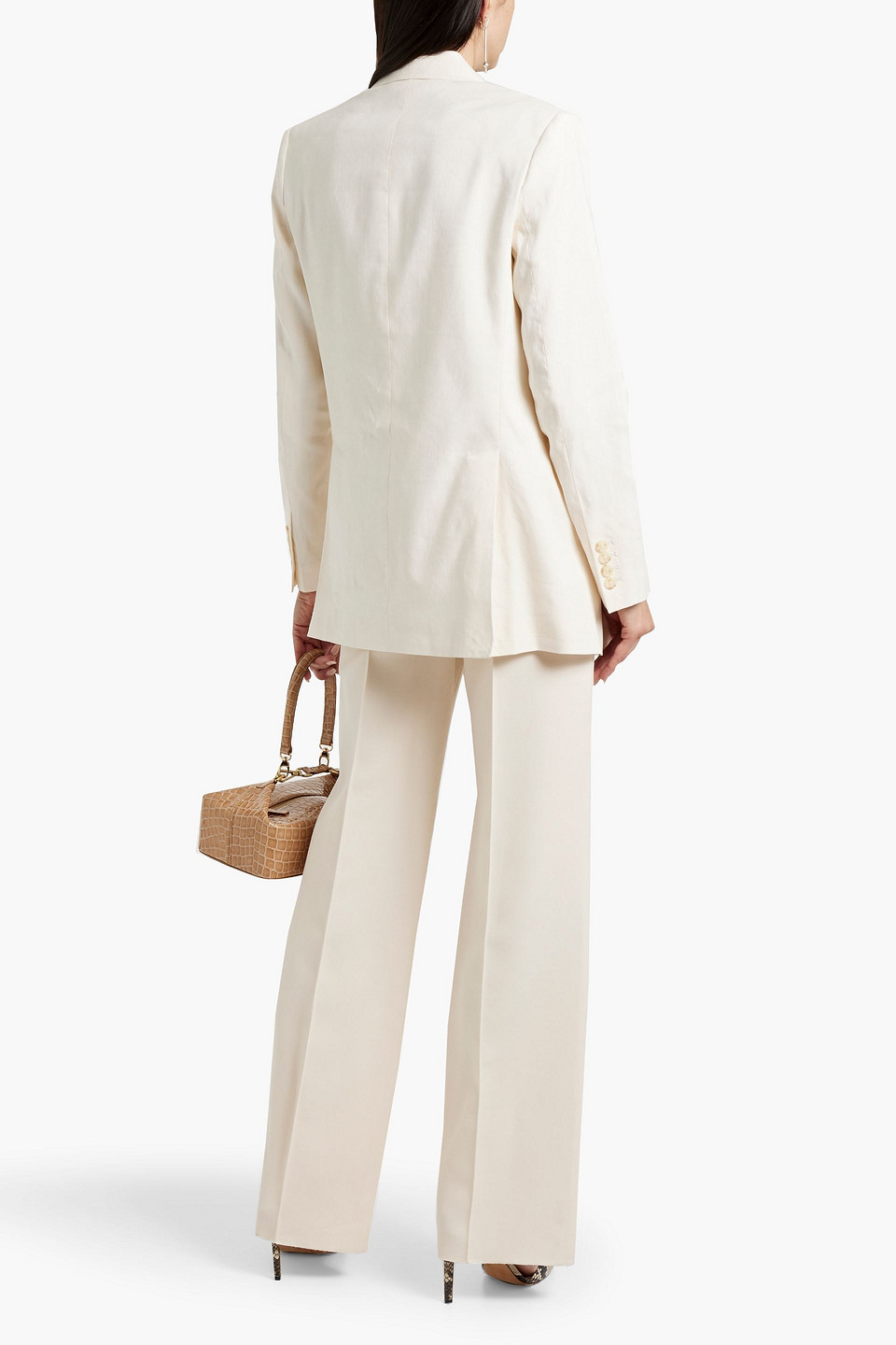 A.L.C DECLAN DOUBLE-BREASTED LINEN-BLEND TWILL BLAZER