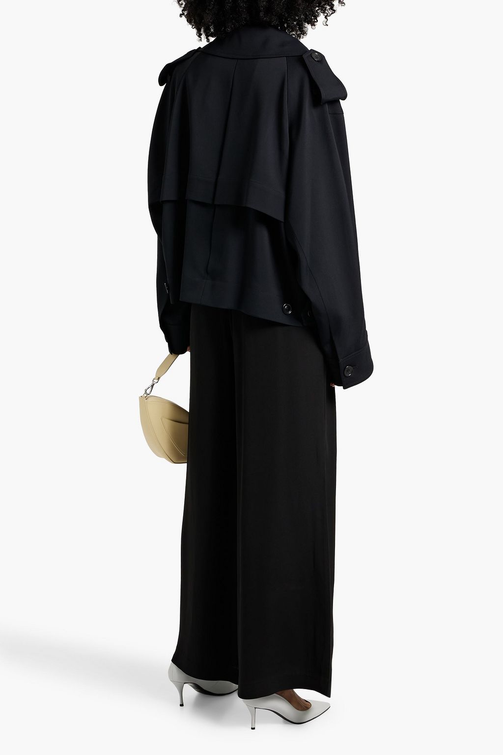 ANOTHER TOMORROW Double-breasted crepe jacket