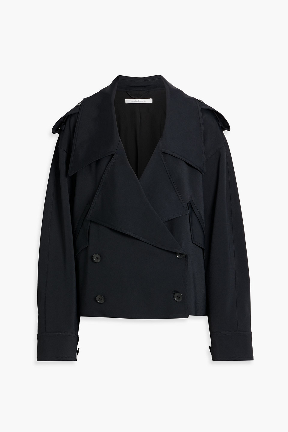 Double-breasted crepe jacket