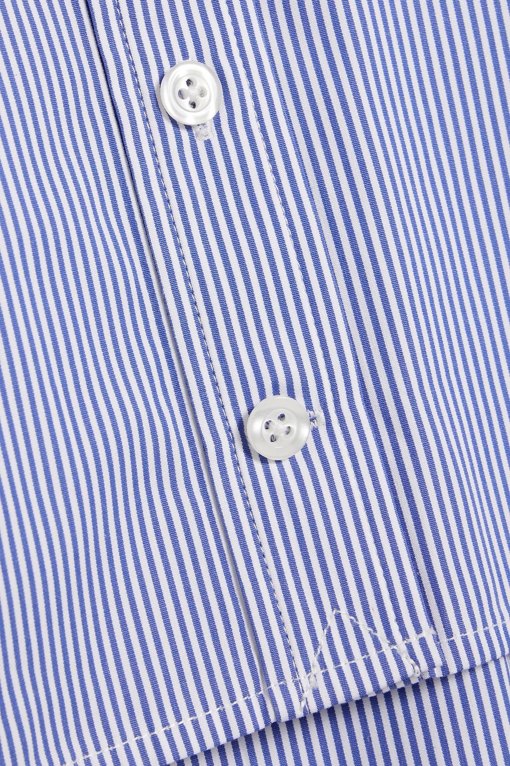A.L.C. Monica II cropped striped cotton-poplin shirt