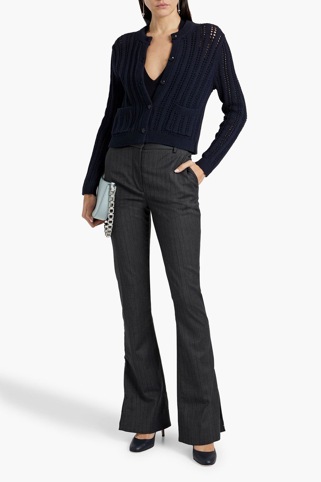 A.L.C. Tilly open-knit cotton-blend cardigan