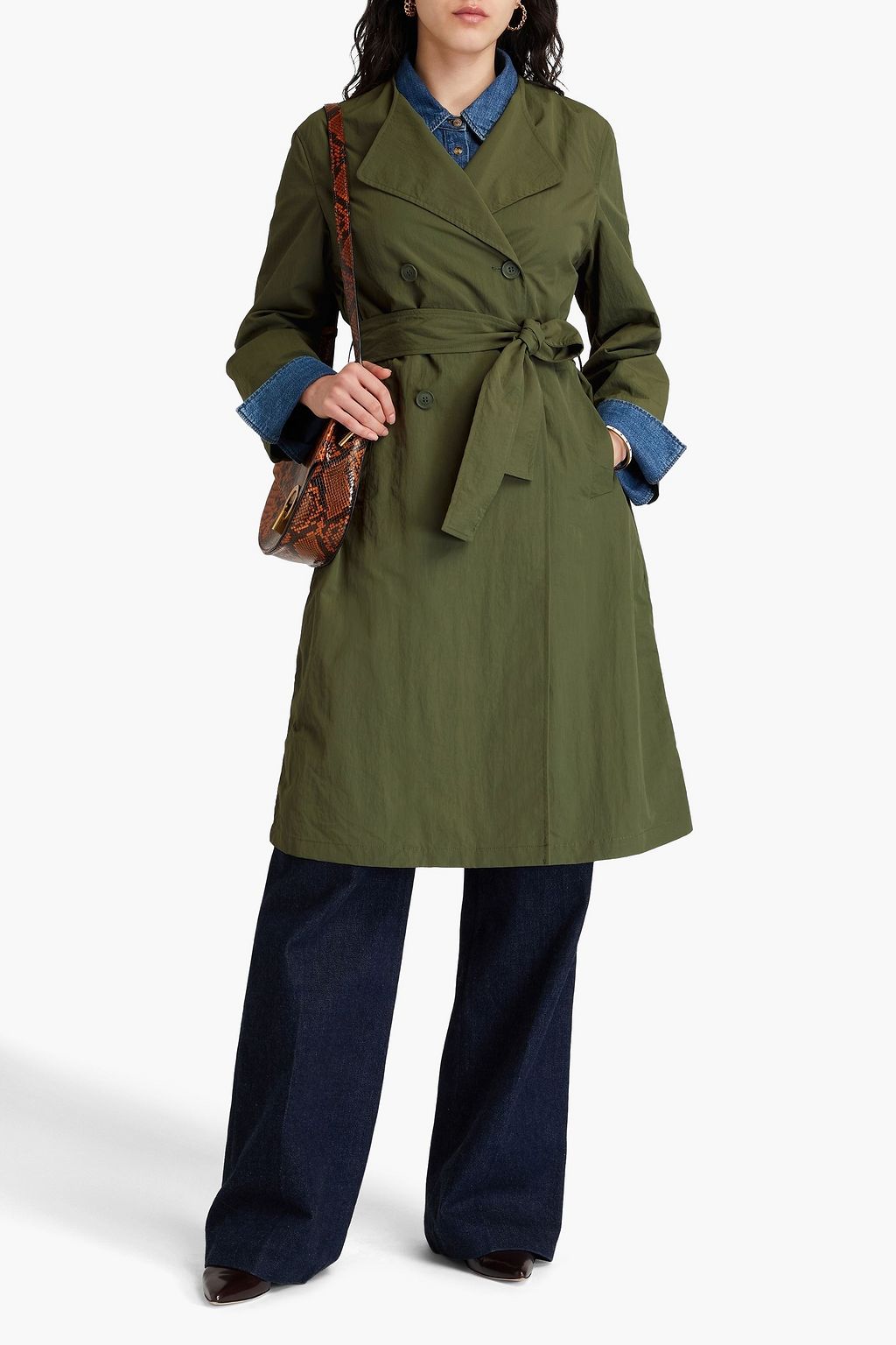 CLAUDIE PIERLOT معطف ترنش من قماش عازل