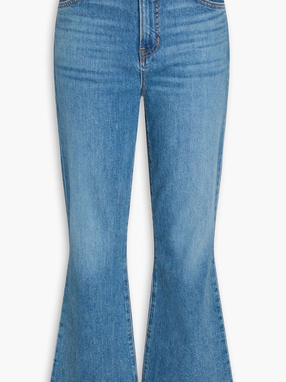 carson frayed high-rise flared jeans