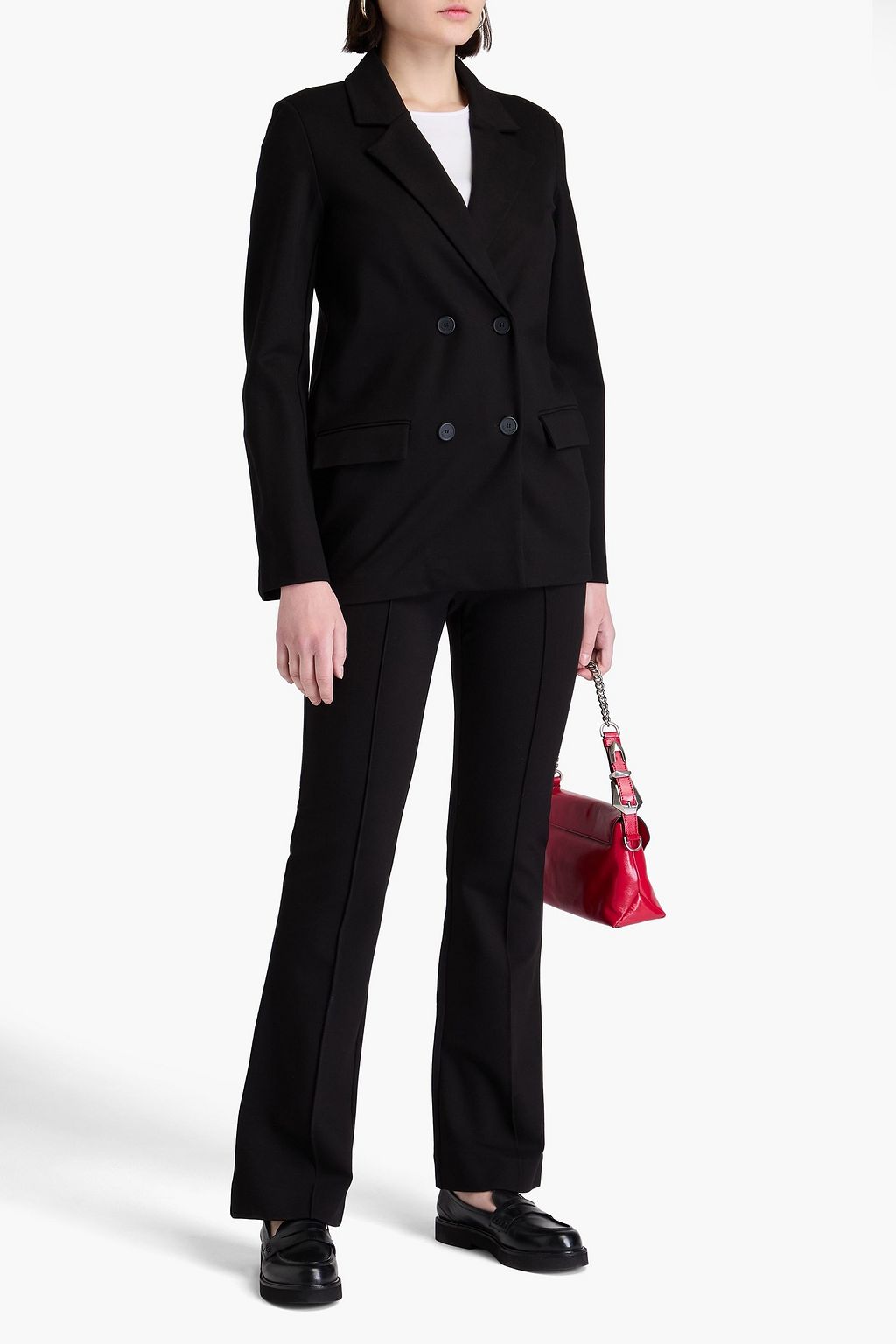 CLAUDIE PIERLOT 더블 브레스티드 저지 블레이저
