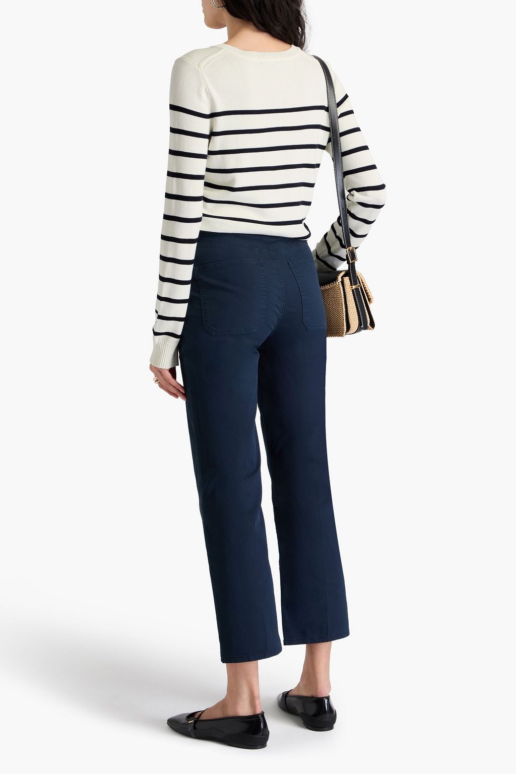 VERONICA BEARD Dianora striped knitted top