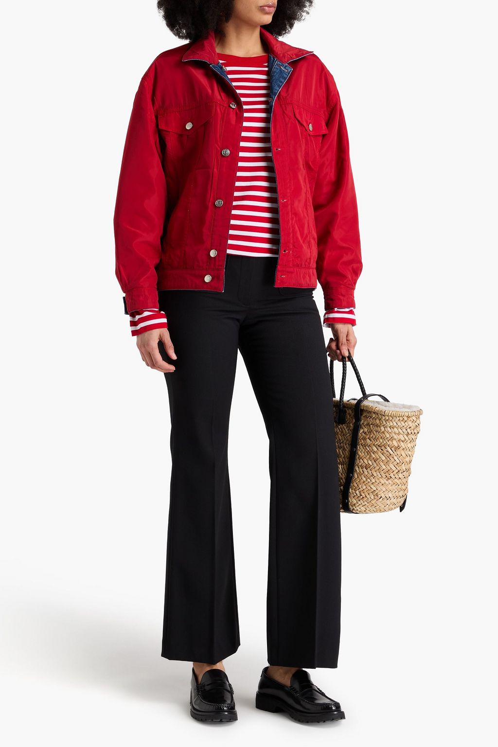 CLAUDIE PIERLOT Reversible shell and denim jacket