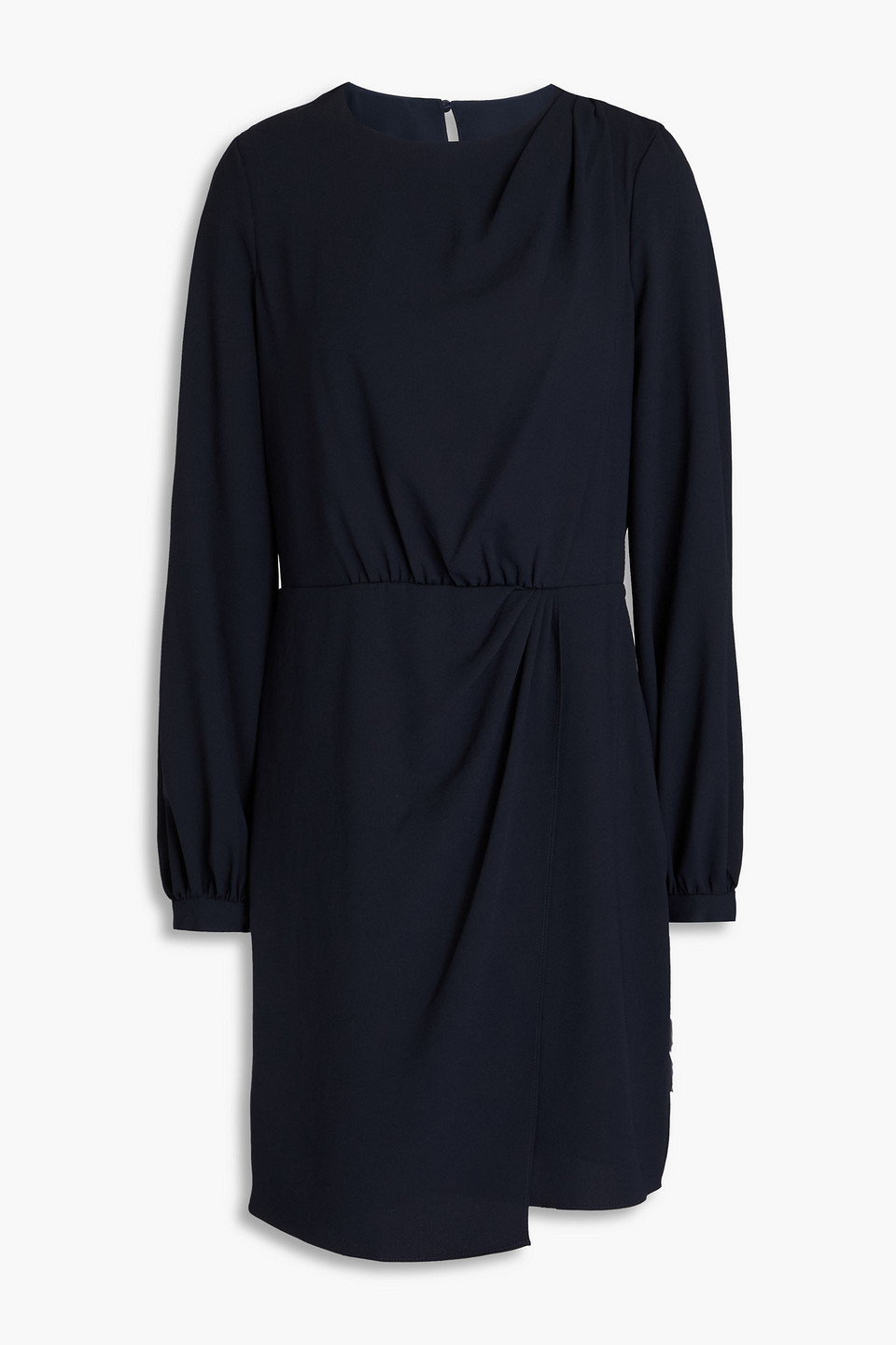 Veronica Beard Patrizia Wrap-effect Crepe Mini Dress In Nachtblau