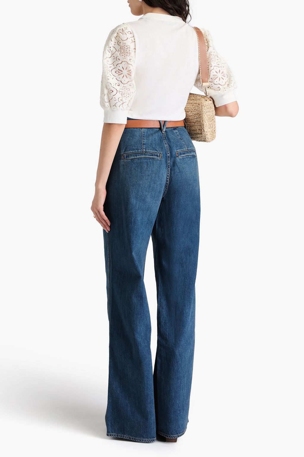 VERONICA BEARD Mia high-rise wide-leg jeans