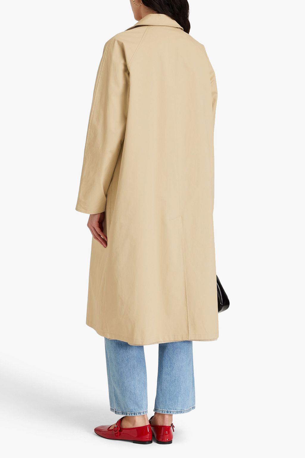 CLAUDIE PIERLOT معطف ترنش من قطن غبردين