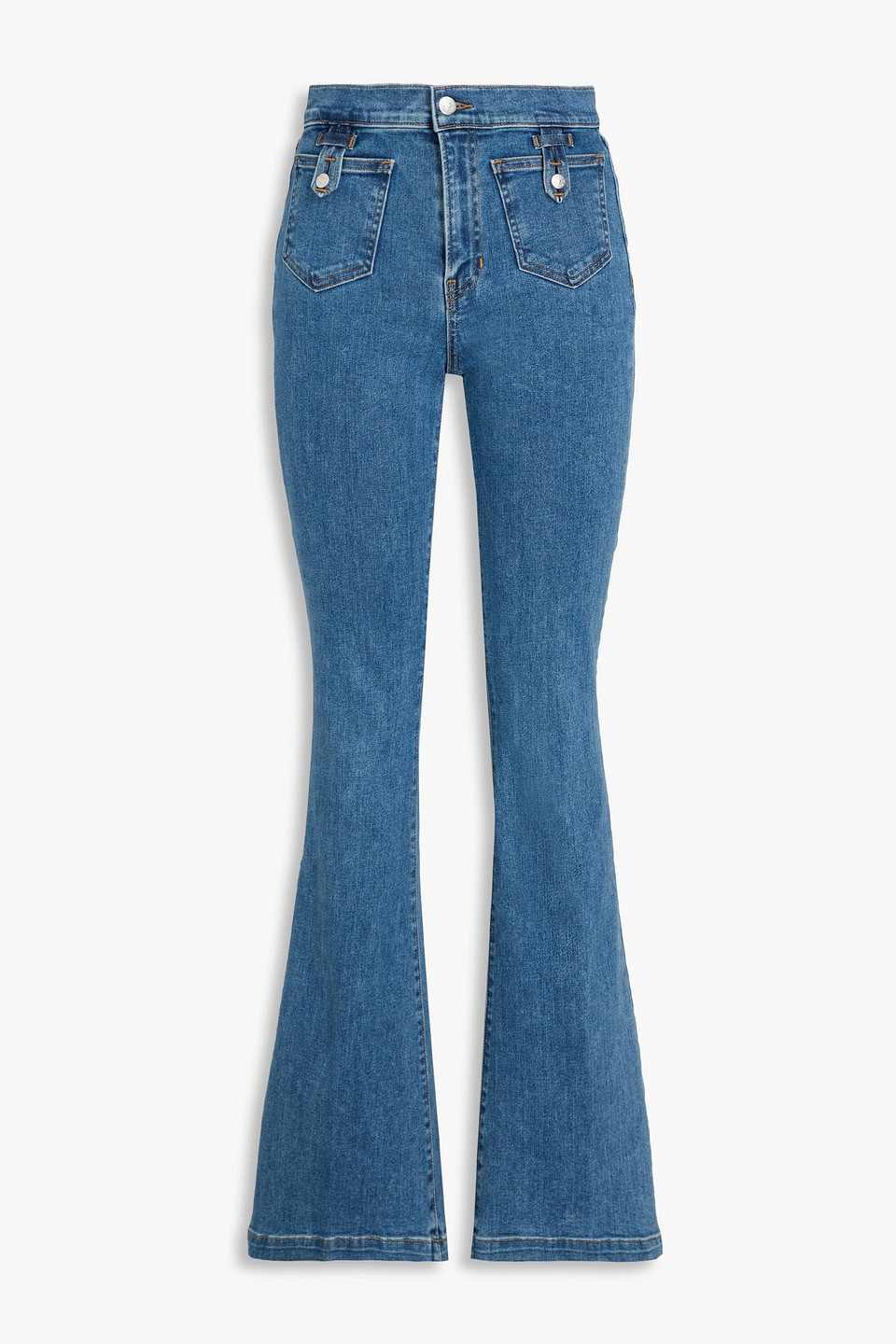 Veronica Beard Beverly High-rise Flared Jeans In Mid Denim