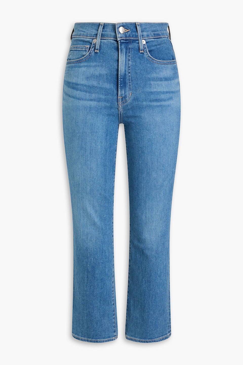 Veronica Beard Carly High-rise Kick-flare Jeans In Mittelblauer Denim