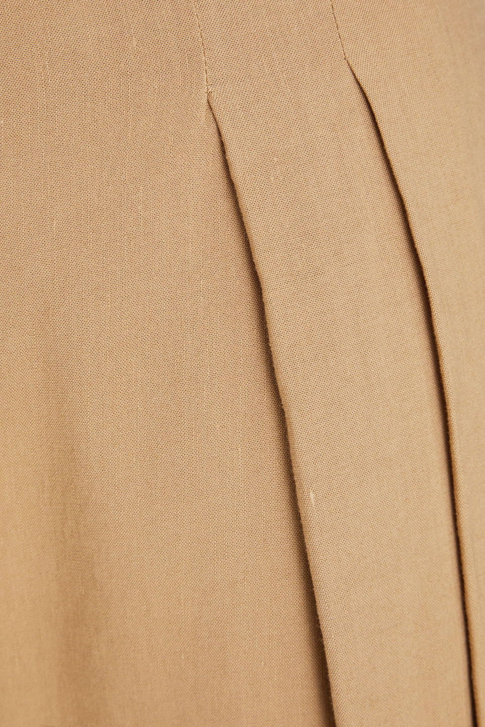 Veronica Beard Jodie Linen-blend Wide-leg Pants In Camelfarben