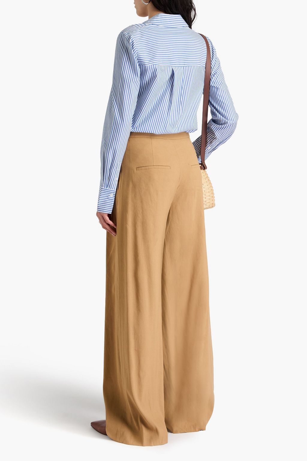 VERONICA BEARD Jodie linen-blend wide-leg pants