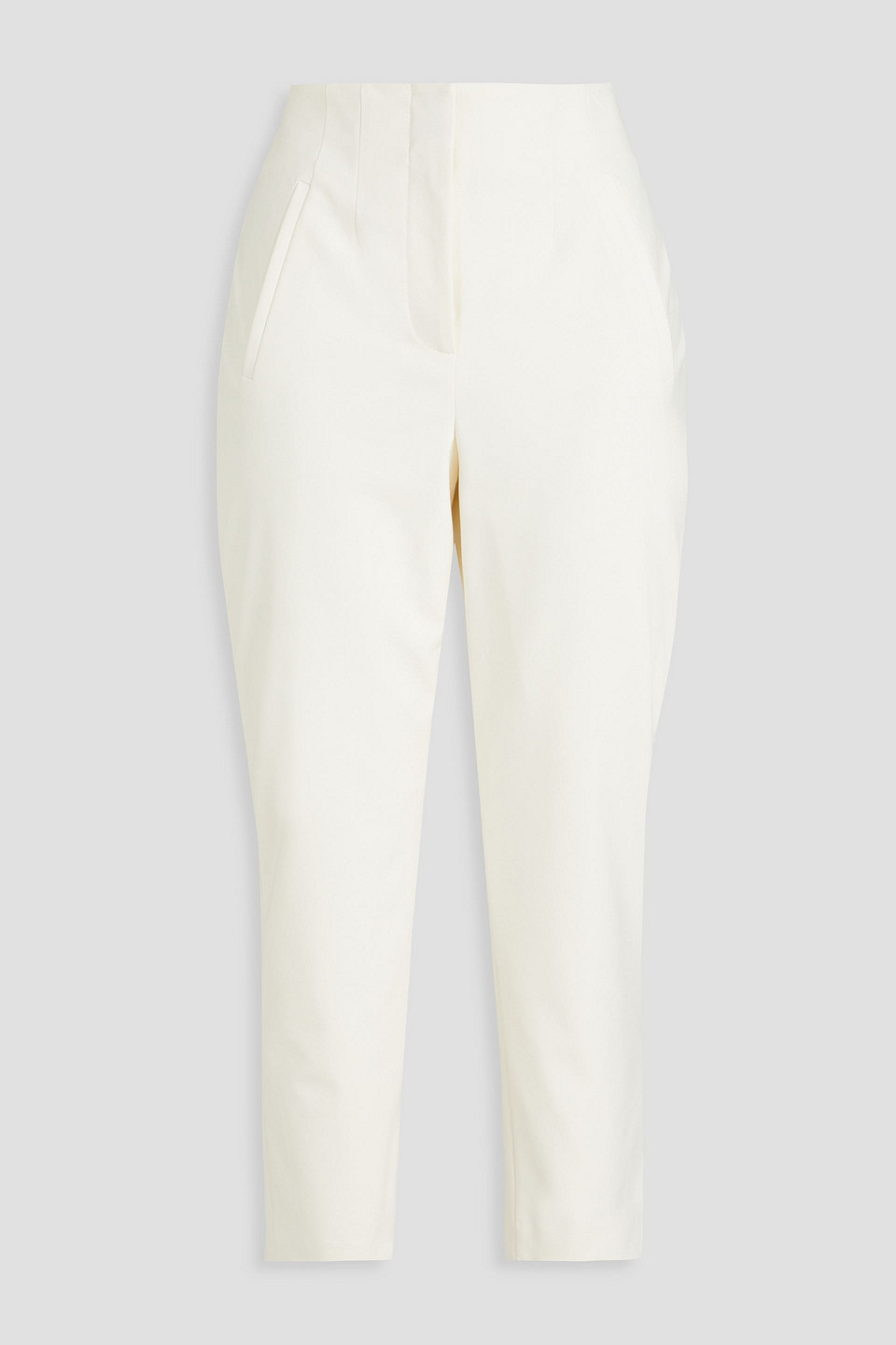 Veronica Beard Stila Crepe Tapered Trousers In Neutral