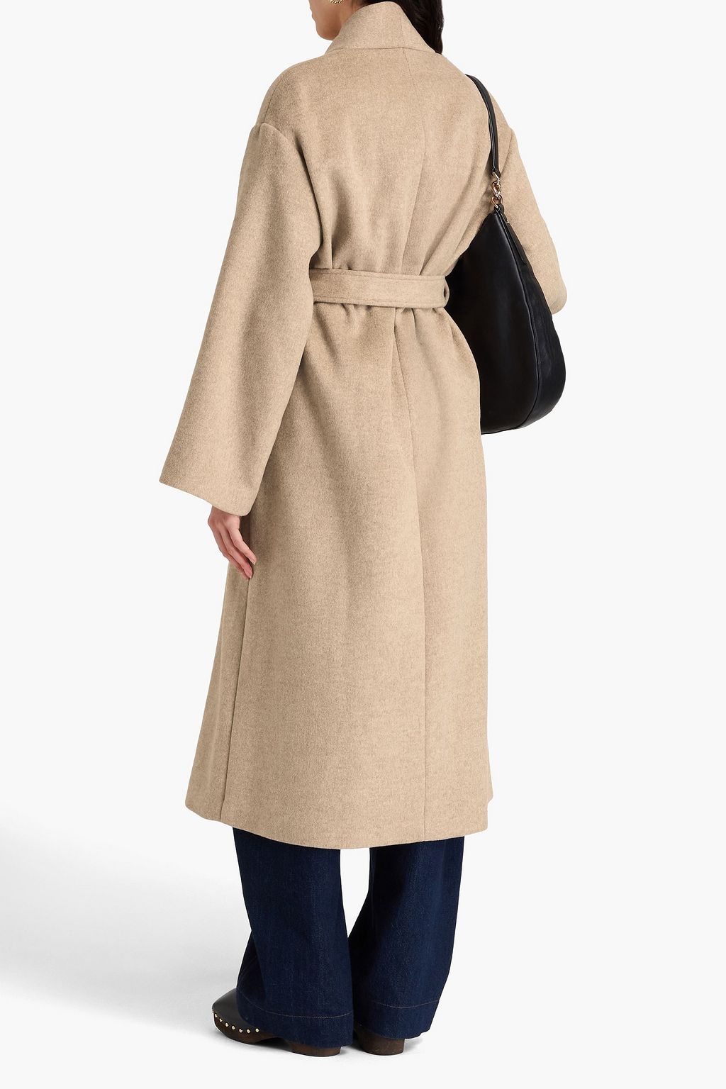 CLAUDIE PIERLOT معطف من مزيج الصوف الممشّط