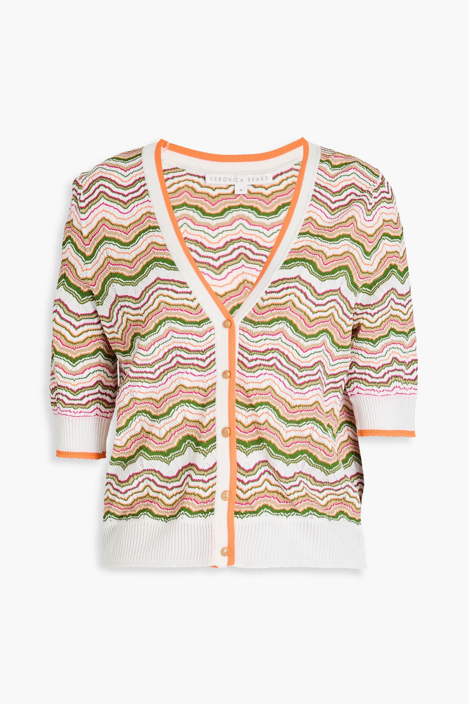 Veronica Beard Varia Cardigan Aus Pointelle-strick In Bunt