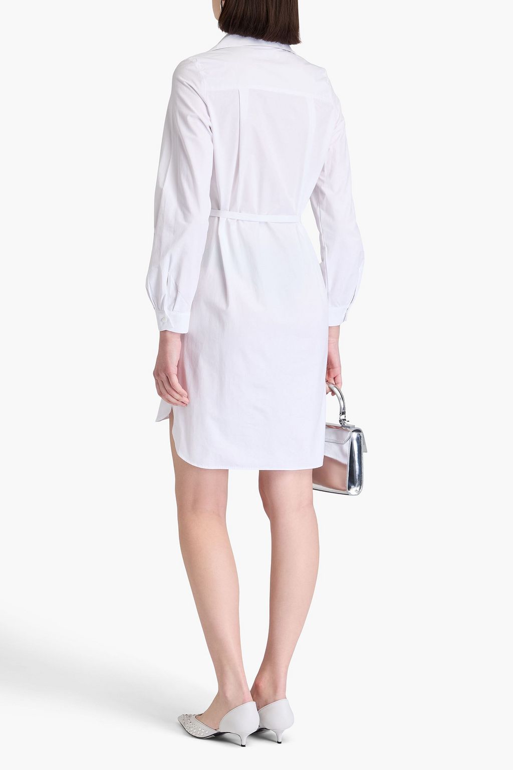 CLAUDIE PIERLOT فستان بأسلوب القميص من قطن بوبلين