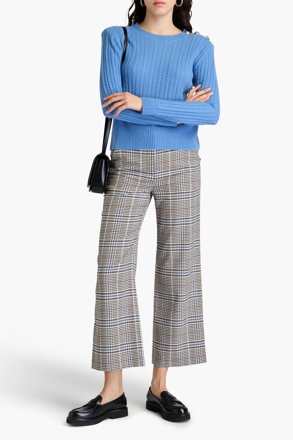 VERONICA BEARD Brixton houndstooth woven straight-leg pants