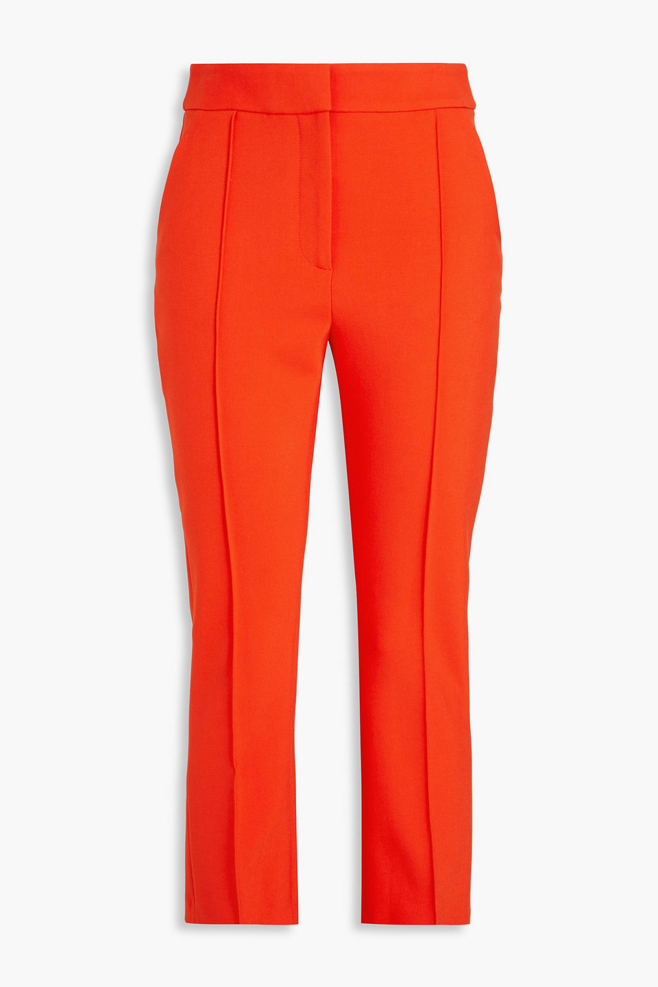 Veronica Beard Tani Crepe Kick-flare Trousers In Tomatenrot