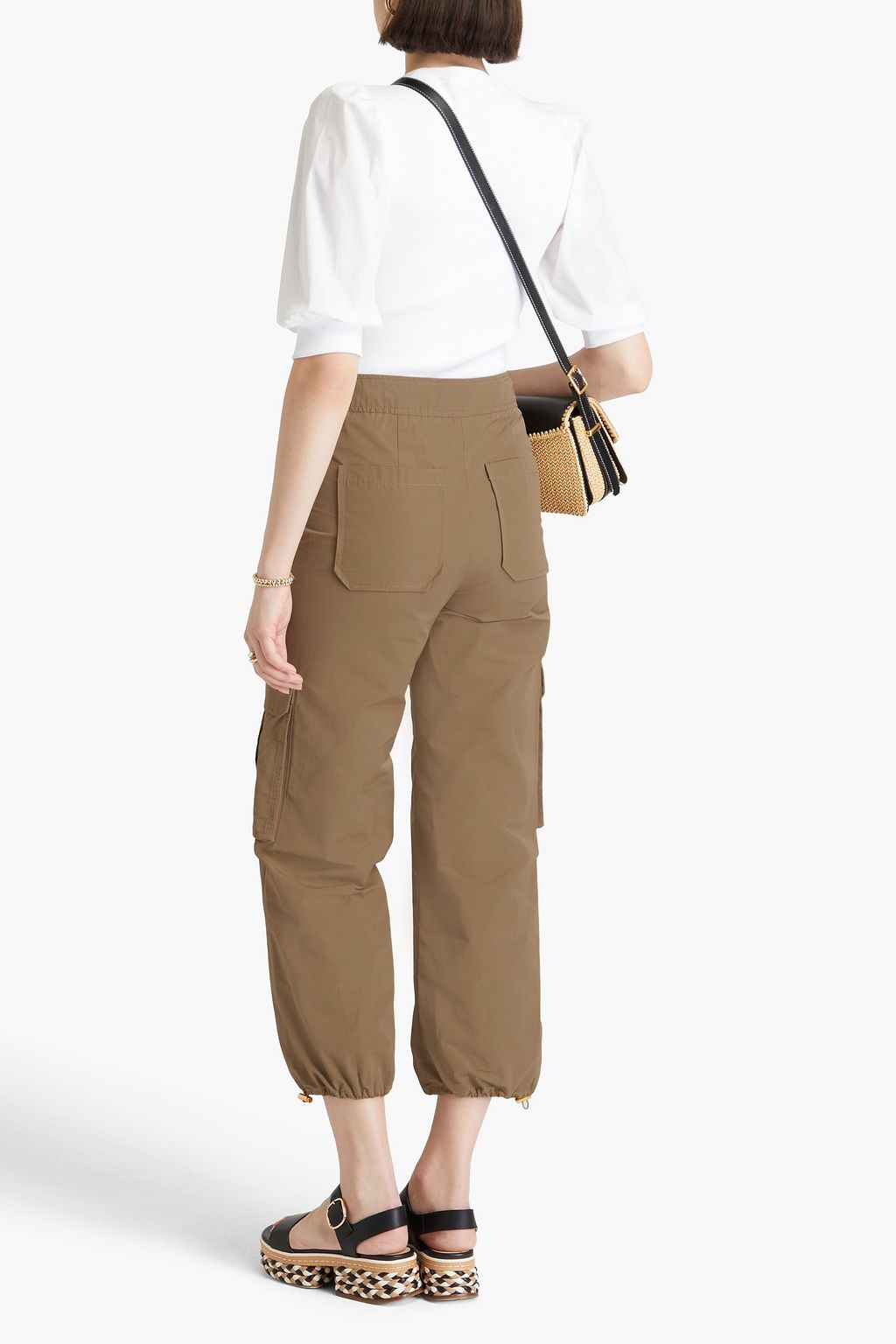 VERONICA BEARD Cropped shell cargo pants