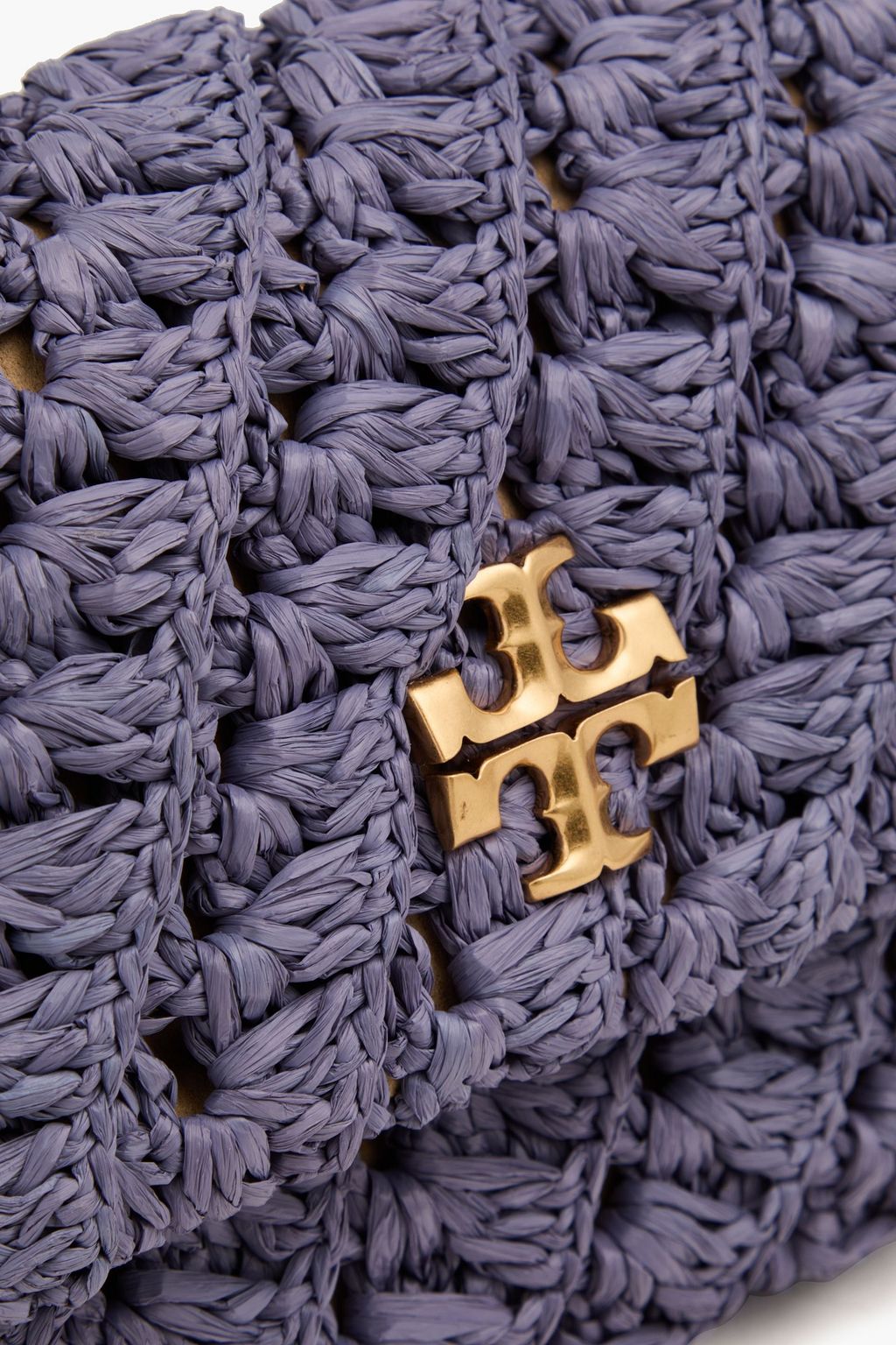 TORY BURCH حقيبة كروس بودي كيرا من القش بحبكة كروشيه