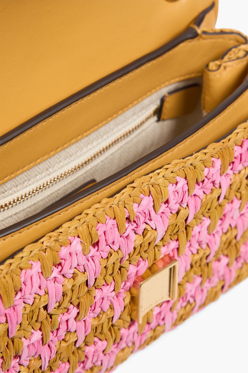 TORY BURCH Fleming raffia shoulder bag
